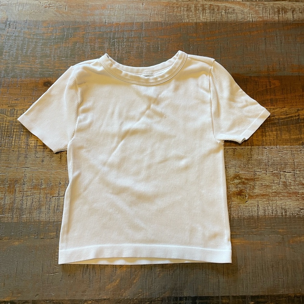 One Step Ahead Cream Ribbed Top